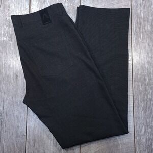 Alberto Stone Pants Men 33x32 Black Salt and Pepper Modern Fit Stretch Trousers